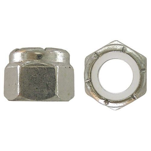 Noix de verrouillage de la tête hexagonale de précision - 7/8 de diamètre - 9 de hauteur - plaquée au zinc - insertion en nylon