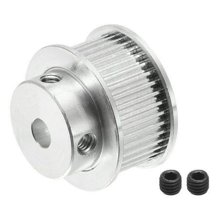 40 dents 5 mm forage chronométrage poulie roue synchrone argent, pour les ceintures d'imprimante 3D, machine CNC