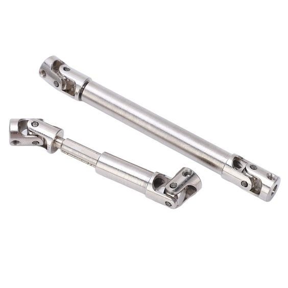 Série d'arbre de conduite, CNC en acier argenté 2 pièces RC centre d'arbre de conduite durable pour AXIAL SCX24 JT 1/24 Crawler Car