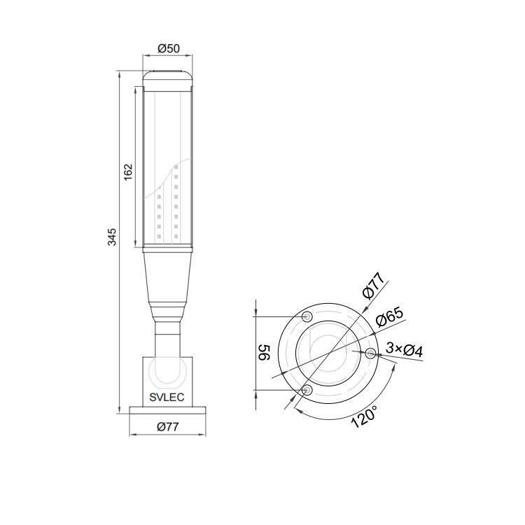 3 couleurs LED Signal Tower Light Pour la machine CNC